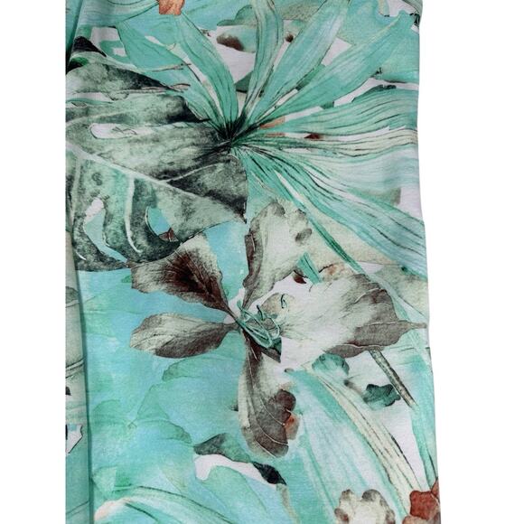 Soft Surroundings Pants Women Large Paloma Floral Tropical Ankle Pull On Stretch - Picture 2 of 7